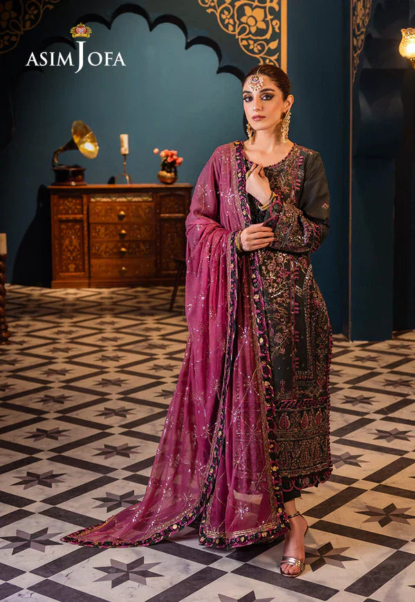 Asim Jofa | Fasana e Ishq Eid Luxury Lawn | AJFI-23 by Designer Asim Jofa - House of Maryam - Pakistani Designer Ethnic Wear in {{ shop.shopifyCountryName }}