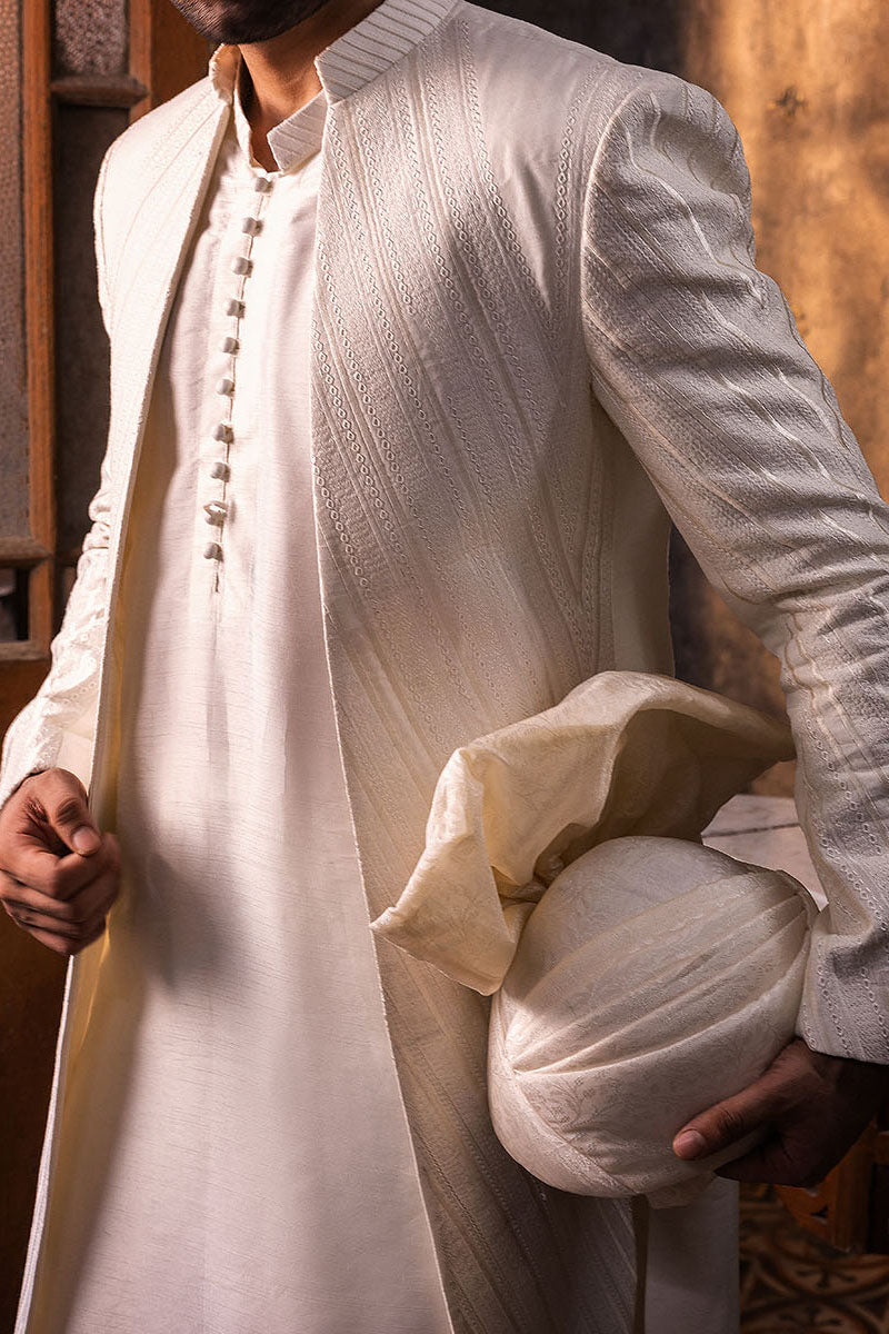 Republic By Omar Farooq | Sherwani Couture | Chevron Open Faced Sherwani -  Republic by Omar Farooq SHERWANI COUTURE - Original Designer Dress - House of Maryam