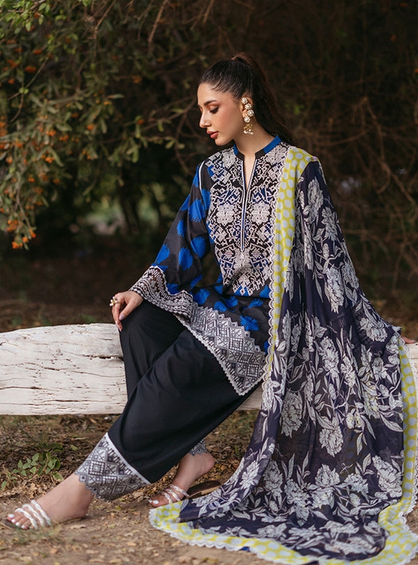 Zainab Chottani | Tahra Lawn 24 | FREYA - D 10B by Designer Zainab Chottani - House of Maryam - Pakistani Designer Ethnic Wear in {{ shop.shopifyCountryName }}