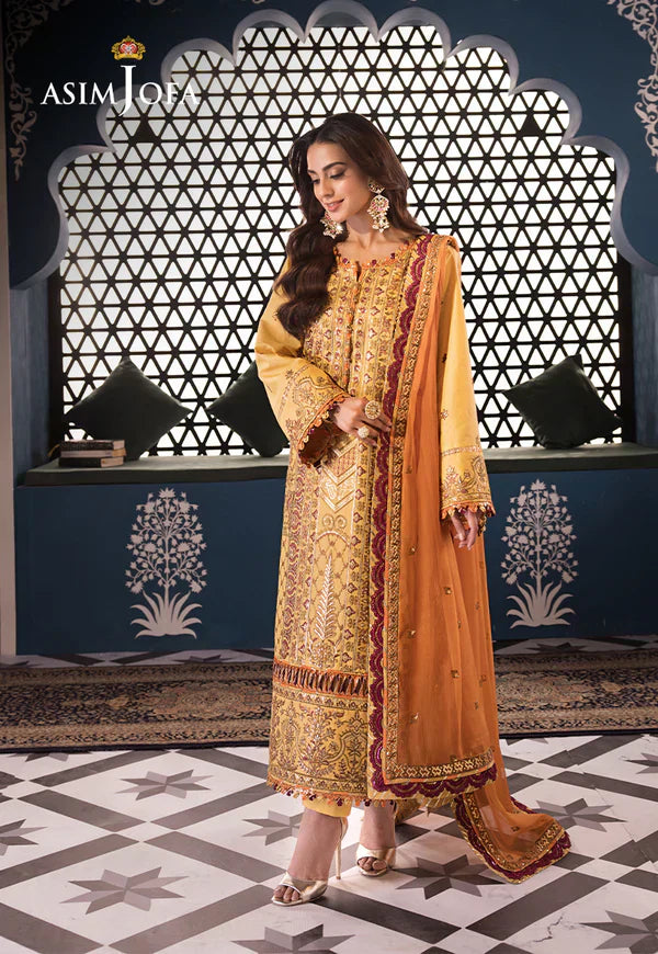 Asim Jofa | Fasana e Ishq Eid Luxury Lawn | AJFI-19 by Designer Asim Jofa - House of Maryam - Pakistani Designer Ethnic Wear in {{ shop.shopifyCountryName }}