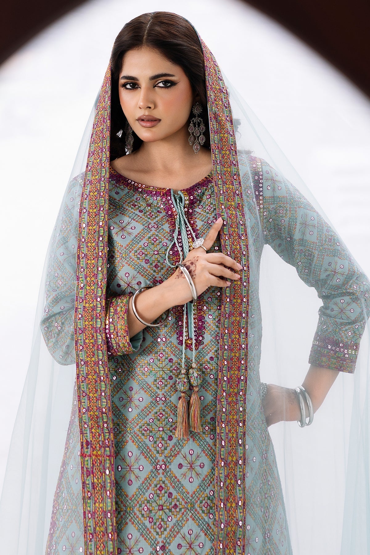 Charizma | Festive Pret | 3-Pcs Embroidered Raw Silk CMA-6-328, image 2