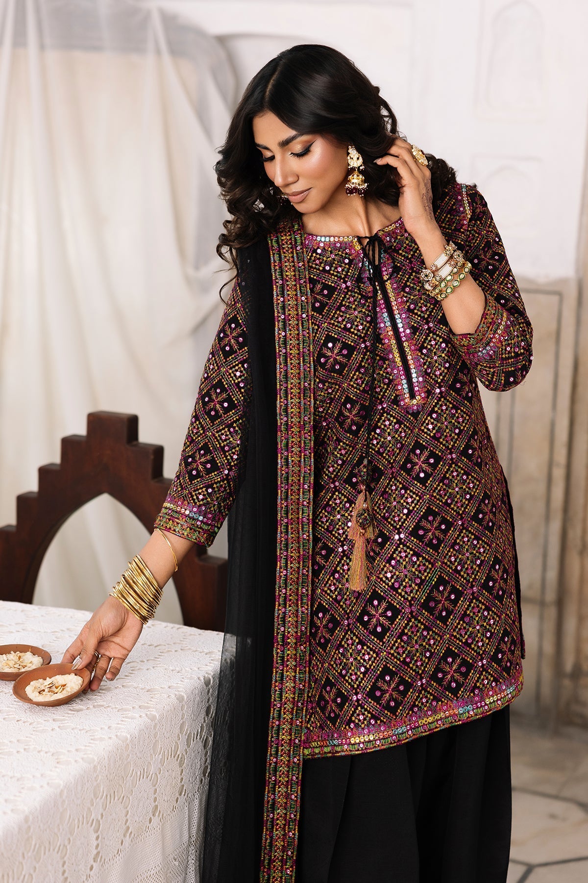 Charizma | Festive Pret | 3-Pcs Embroidered Raw Silk CMA-6-327, image 3