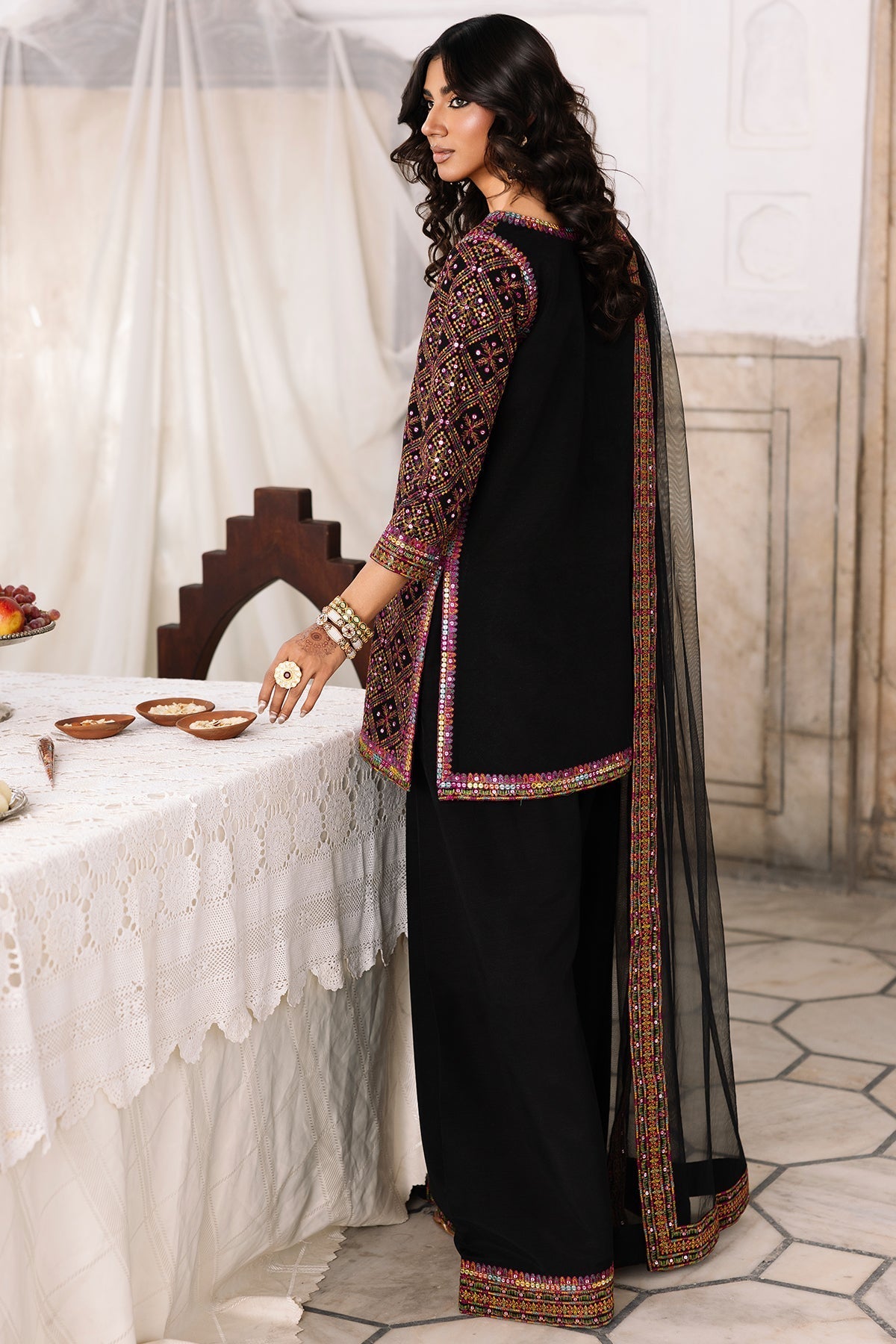Charizma | Festive Pret | 3-Pcs Embroidered Raw Silk CMA-6-327, image 2