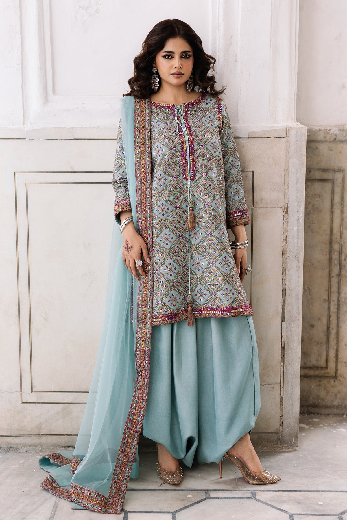 Charizma | Festive Pret | 3-Pcs Embroidered Raw Silk CMA-6-328, image 3