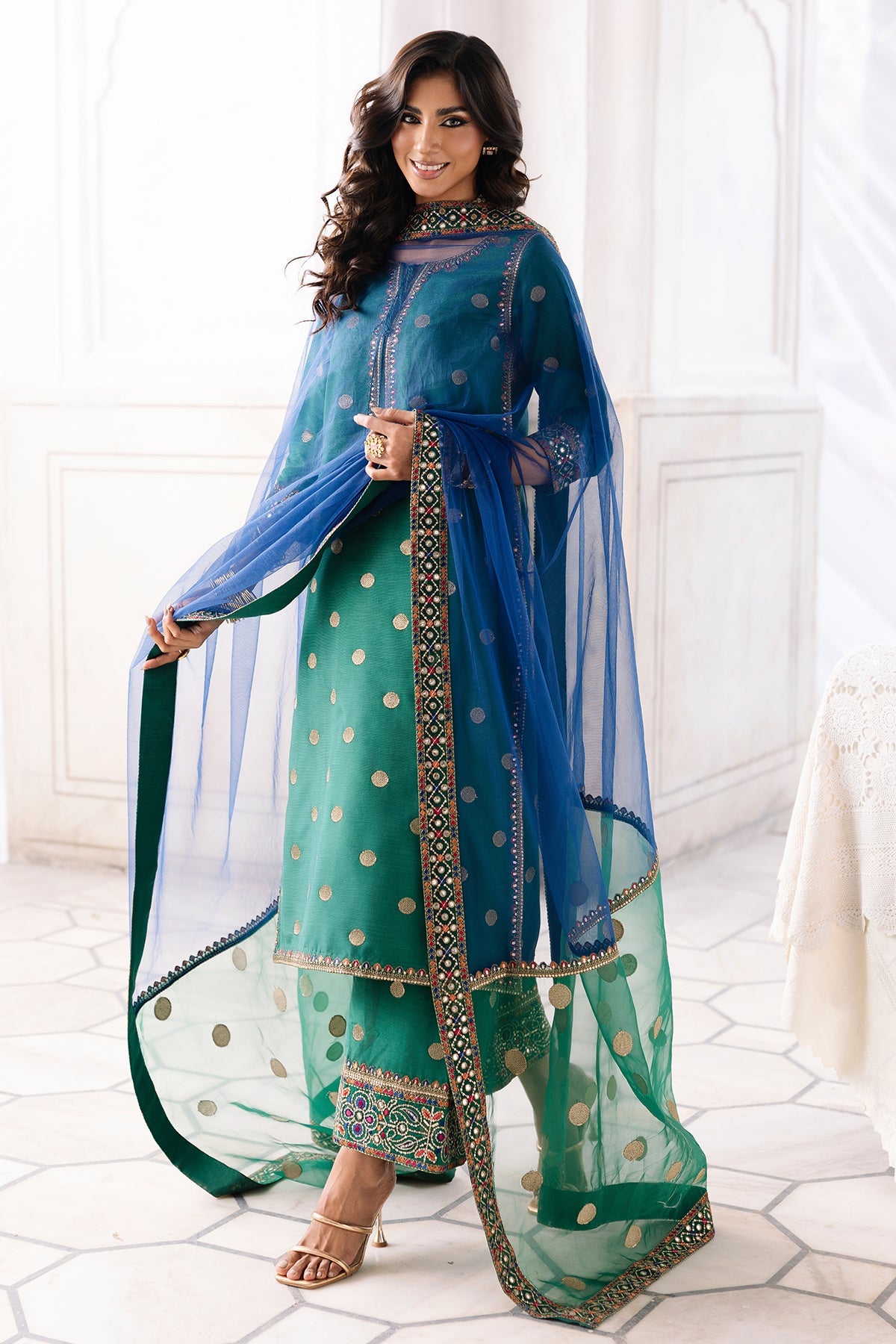 Charizma | Festive Pret | 3-PC Embroidered Raw-Silk CMA-6-324, image 4