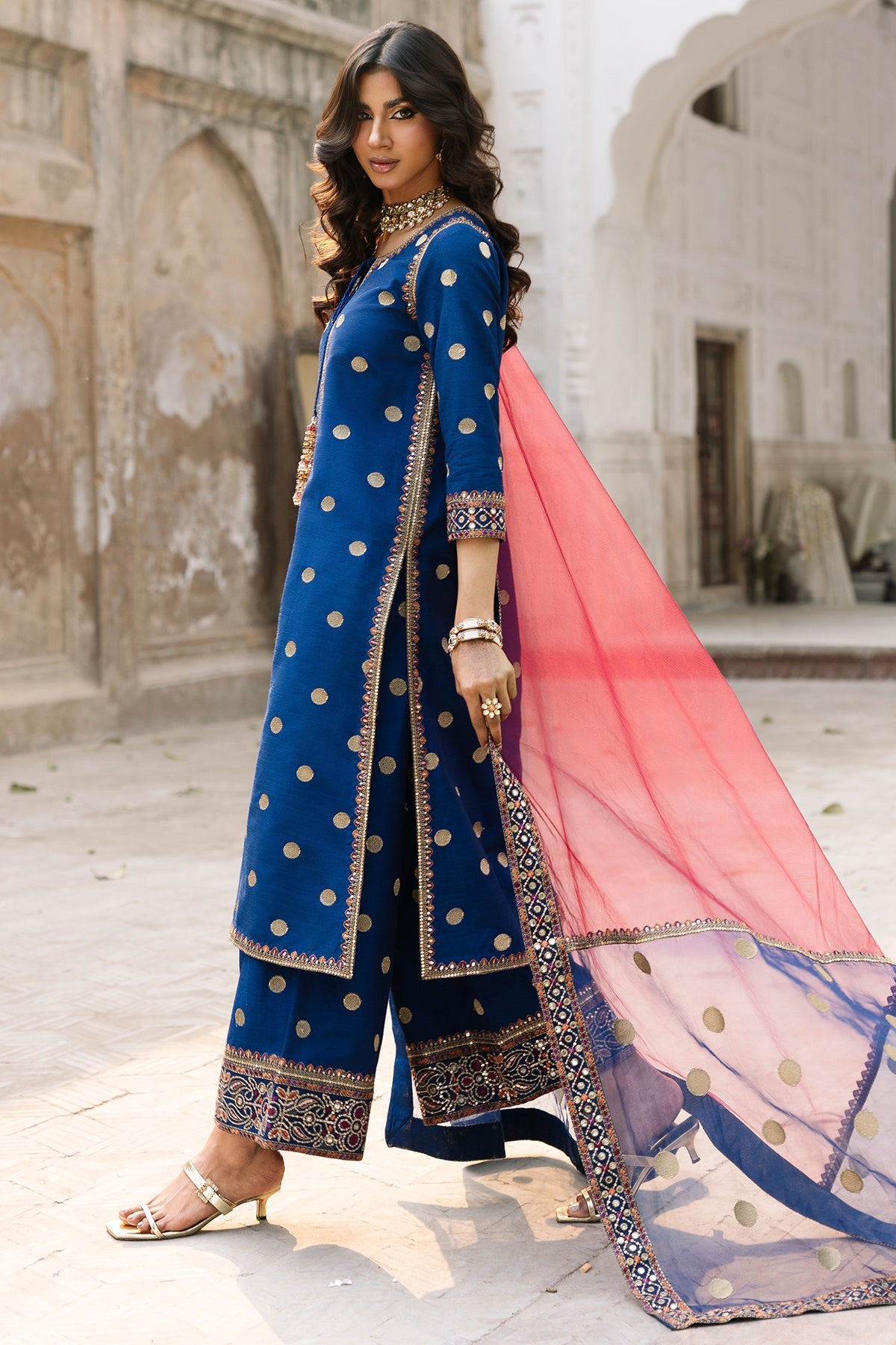 Charizma | Festive Pret | 3-PC Embroidered Raw-Silk CMA-6-323, image 3