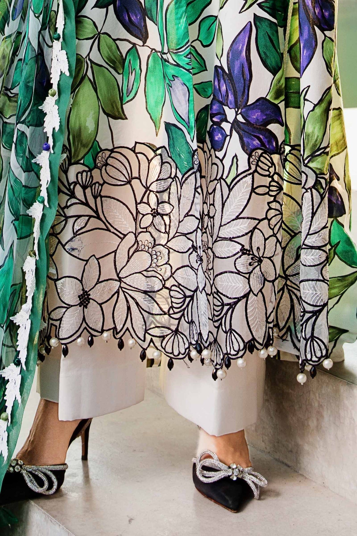 Maria B | M Prints 25 | MPT-2505-A -  Maria B Ladies Clothes - Original Designer Dress - House of Maryam