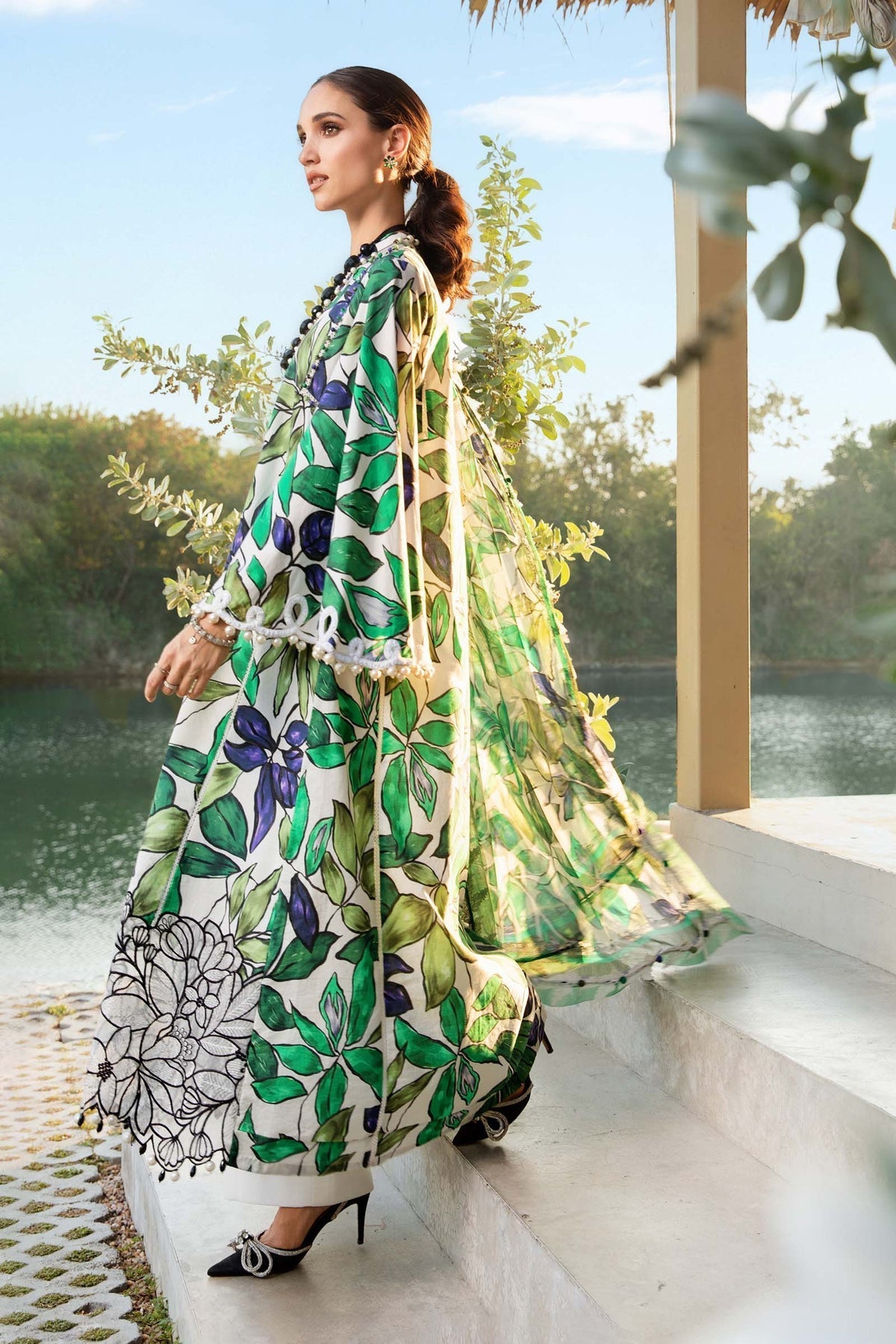 Maria B | M Prints 25 | MPT-2505-A -  Maria B Ladies Clothes - Original Designer Dress - House of Maryam