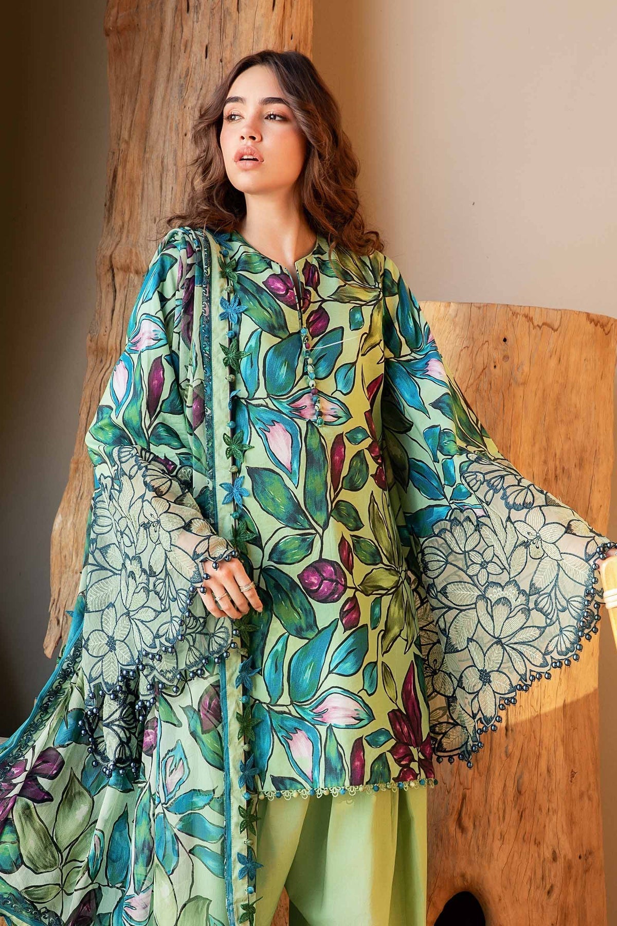 Maria B | M Prints 25 | MPT-2505-B -  Maria B Ladies Clothes - Original Designer Dress - House of Maryam