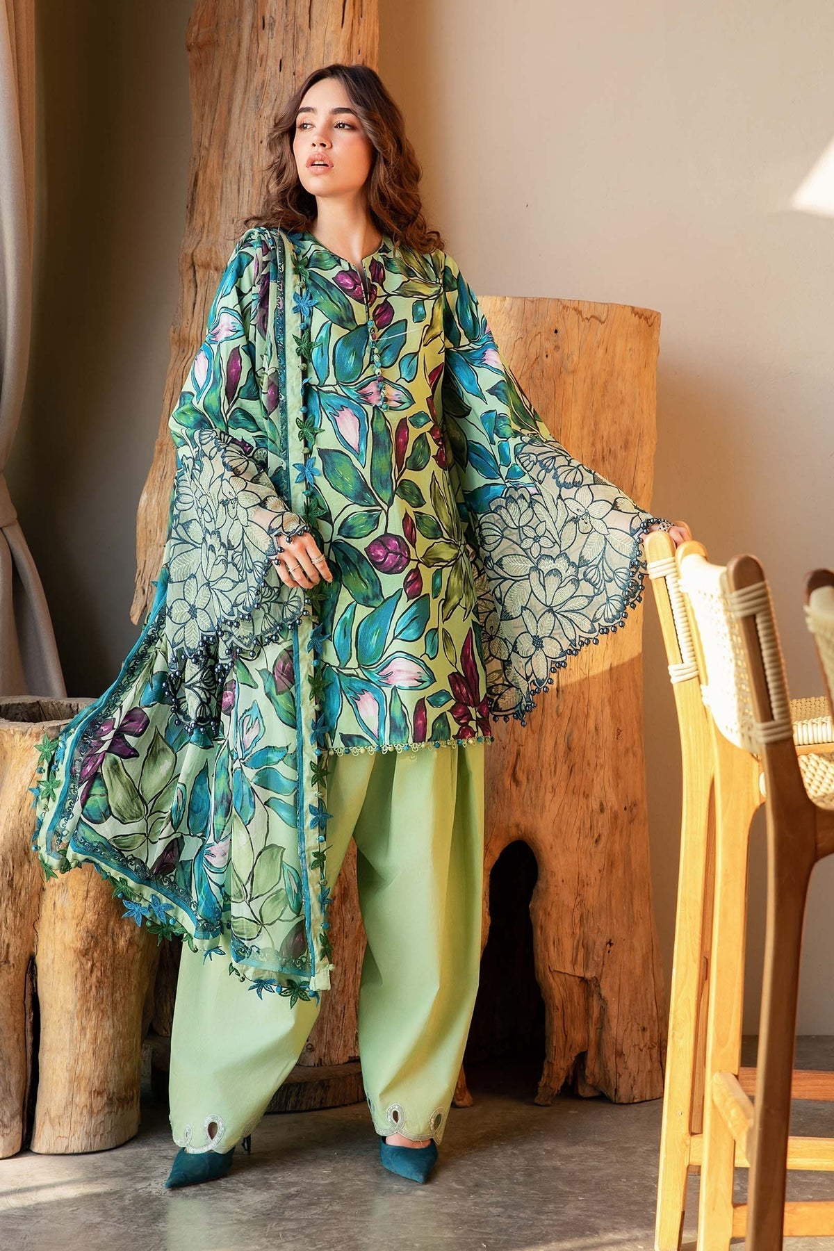 Maria B | M Prints 25 | MPT-2505-B -  Maria B Ladies Clothes - Original Designer Dress - House of Maryam