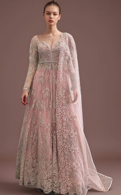 Threads and Motifs | Formal Dresses 25 | Net Embroidered Dress With Skirt And Embroidered Dupatta -  Threads and Motifs Ladies Clothes - Original Designer Dress - House of Maryam