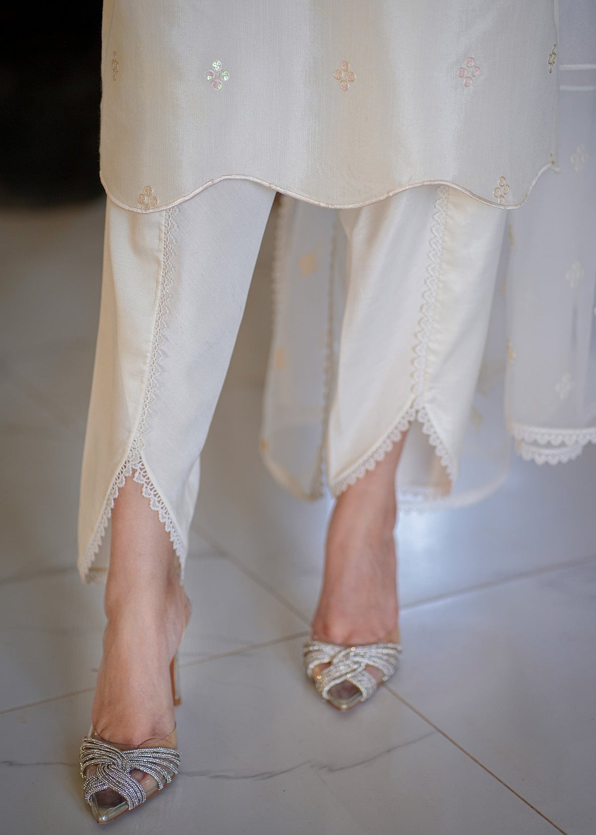 Fozia Khalid | Silk Spire | BLISS -  Fozia Khalid Ladies Clothes - Original Designer Dress - House of Maryam