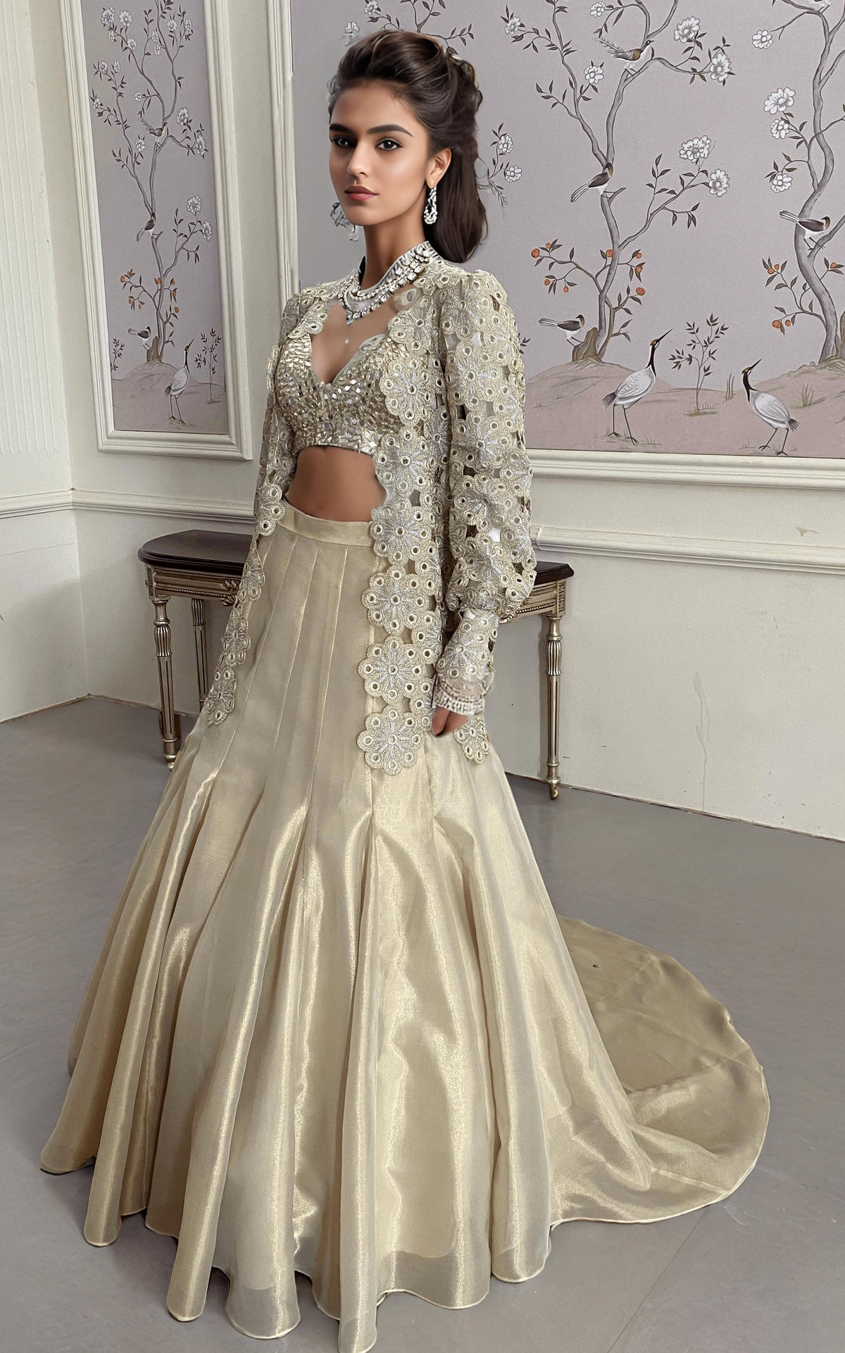 Threads and Motifs | Formal Dresses 25 | EMBRIODERED JACKET WITH BLOUSE AND SKIRT -  Threads and Motifs Ladies Clothes - Original Designer Dress - House of Maryam