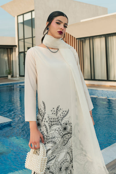 Fahad Hussayn | Lawn Banger | Monochrome Babe -  Erum Khan Ladies Clothes - Original Designer Dress - House of Maryam