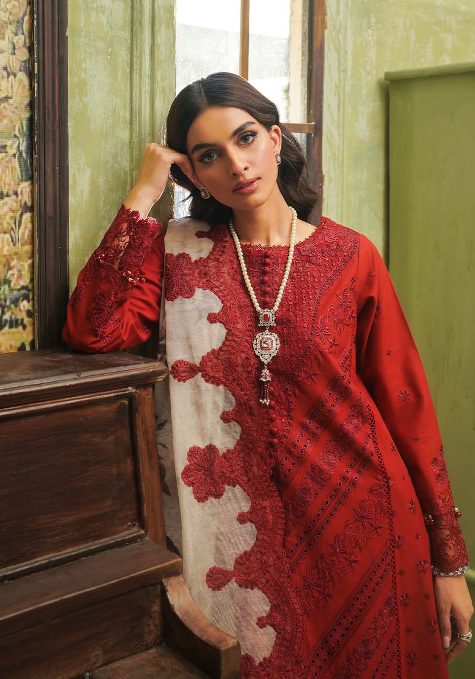 Zarqash | Tresor Luxury Lawn 24 | ZQT 007 ROSALINE by Zarqash - House of Maryam