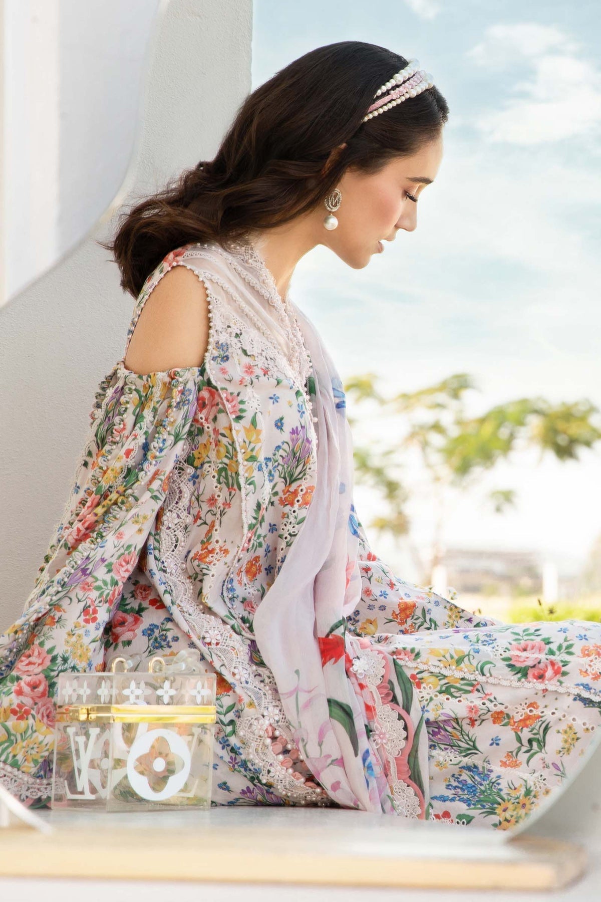 Maria B | M Prints 25 | MPT-2507-A -  Maria B Ladies Clothes - Original Designer Dress - House of Maryam
