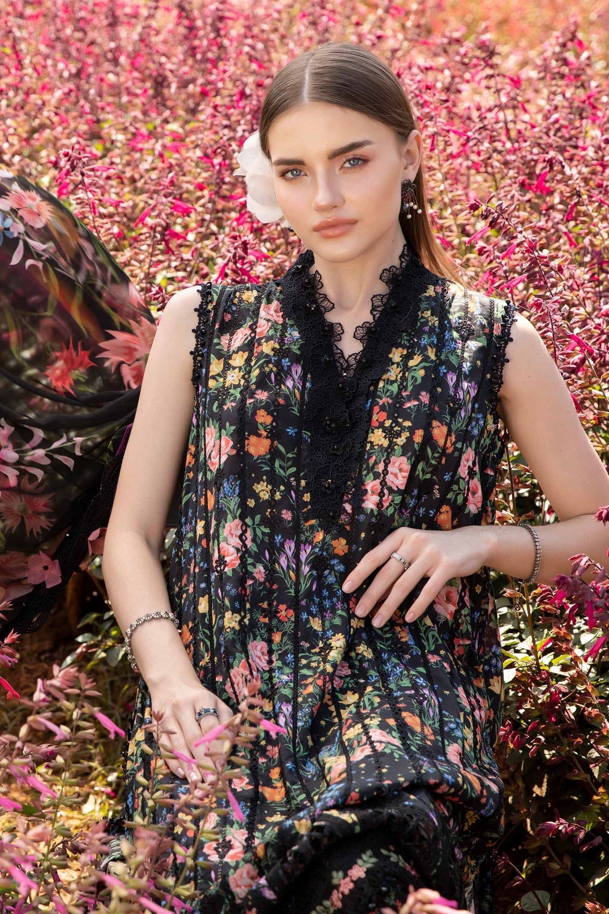 Maria B | M Prints 25 | MPT-2507-B -  Maria B Ladies Clothes - Original Designer Dress - House of Maryam