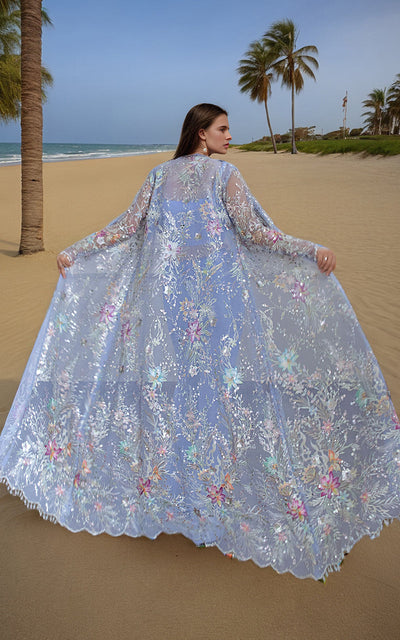 Threads and Motifs | Formal Dresses 25 | Net Embroidered Jacket -  Threads and Motifs Ladies Clothes - Original Designer Dress - House of Maryam