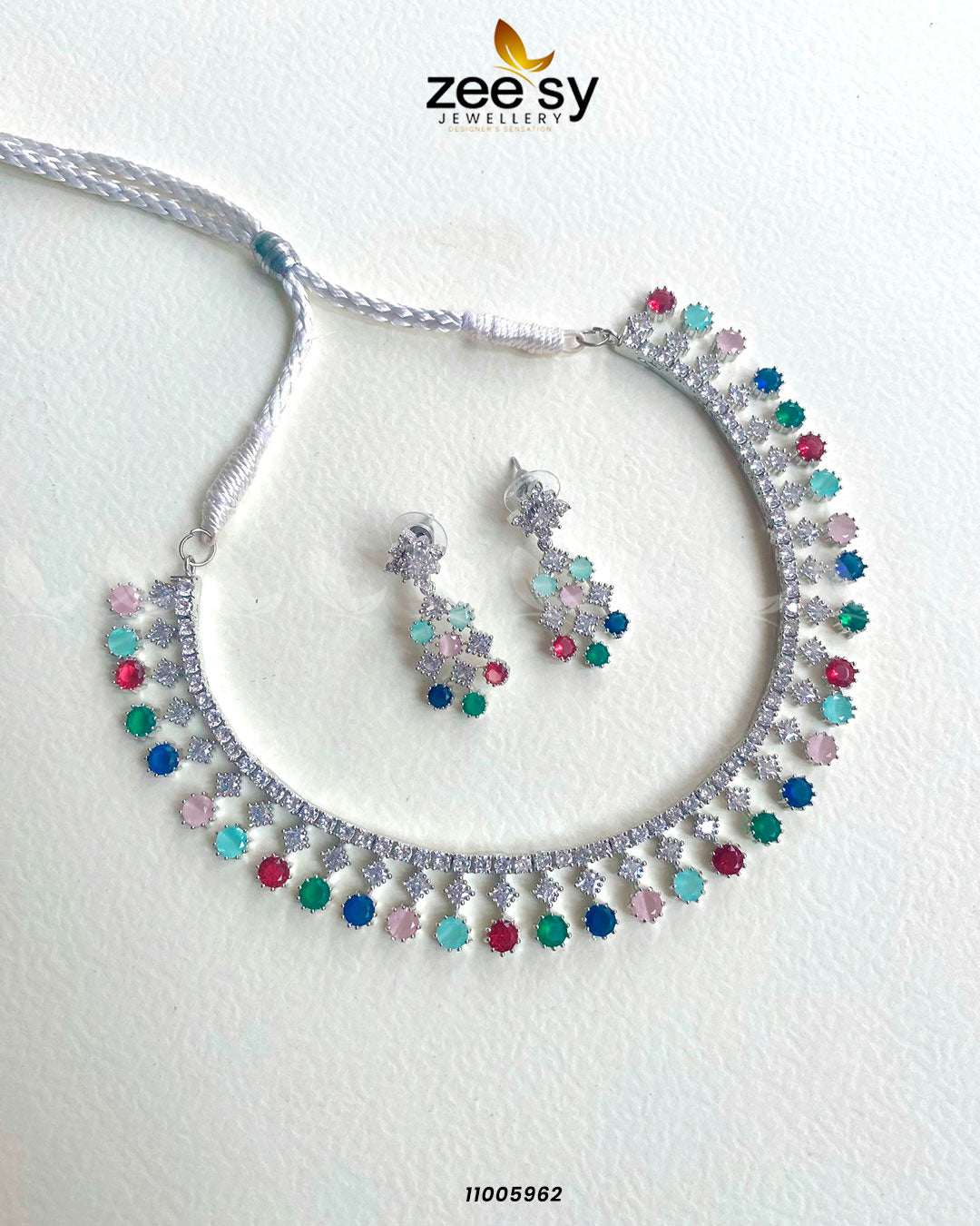 Necklace-0856 -  Zeesy Necklace Sets - Original Designer Dress - House of Maryam