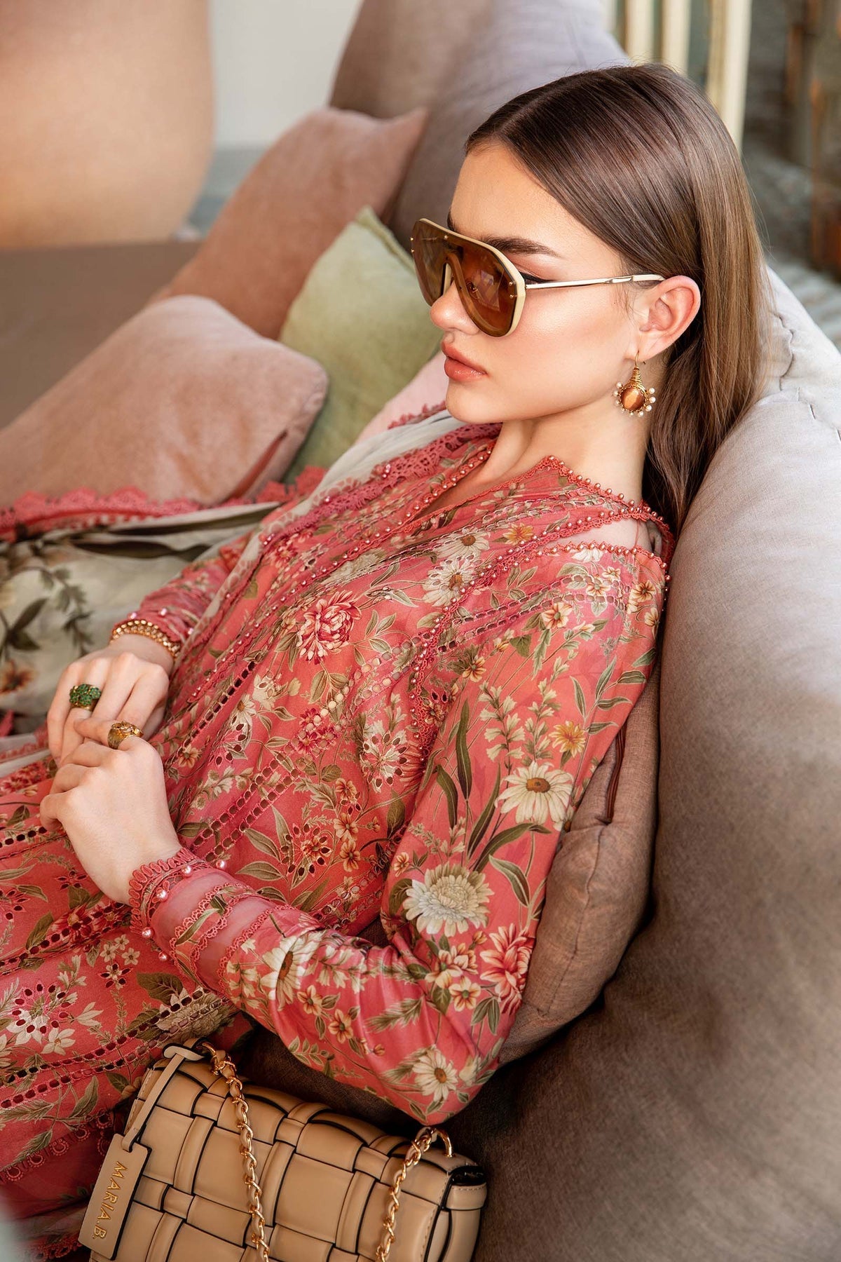 Maria B | M Prints 25 | MPT-2508-A -  Maria B Ladies Clothes - Original Designer Dress - House of Maryam