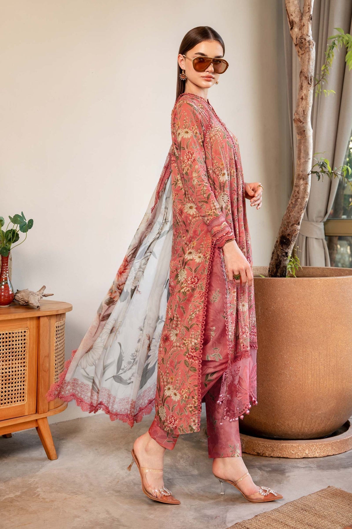 Maria B | M Prints 25 | MPT-2508-A -  Maria B Ladies Clothes - Original Designer Dress - House of Maryam