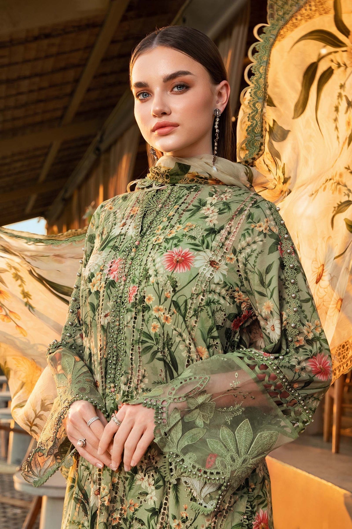 Maria B | M Prints 25 | MPT-2508-B -  Maria B Ladies Clothes - Original Designer Dress - House of Maryam