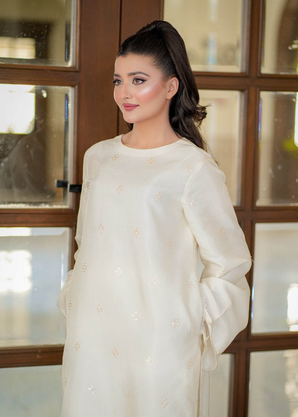 Fozia Khalid | Silk Spire | BLISS -  Fozia Khalid Ladies Clothes - Original Designer Dress - House of Maryam