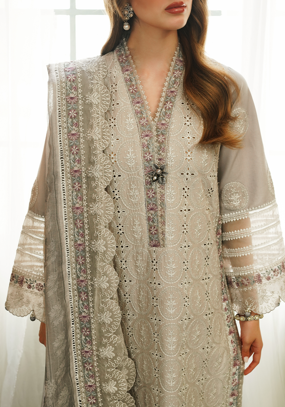 Zarqash | Tresor Luxury Lawn 24 | ZQT 002 ROSEMARY by Zarqash - House of Maryam