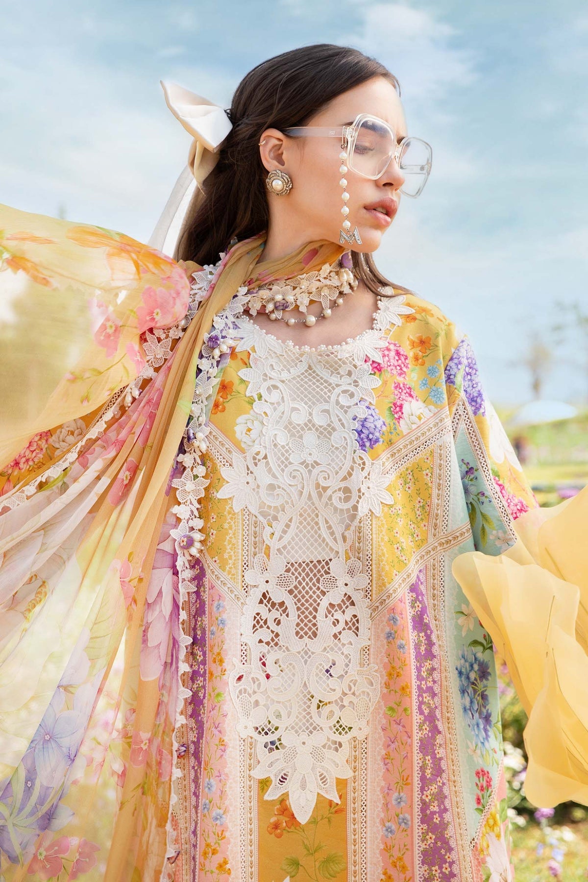 Maria B | M Prints 25 | MPT-2509-A -  Maria B Ladies Clothes - Original Designer Dress - House of Maryam