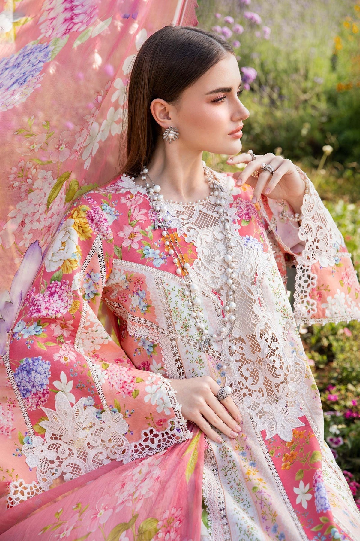 Maria B | M Prints 25 | MPT-2509-B -  Maria B Ladies Clothes - Original Designer Dress - House of Maryam