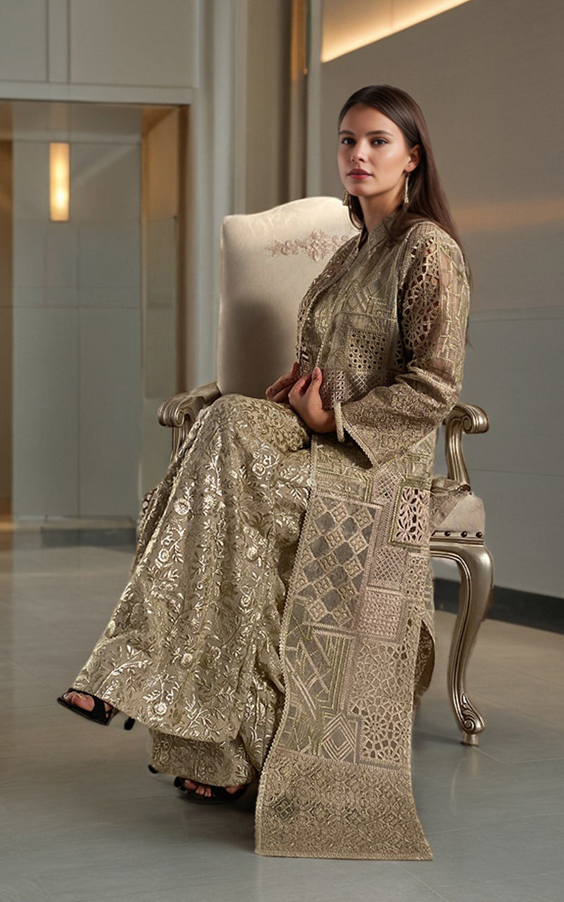 Threads and Motifs | Formal Dresses 25 | Embroidered Jacket With Blouse -  Threads and Motifs Ladies Clothes - Original Designer Dress - House of Maryam