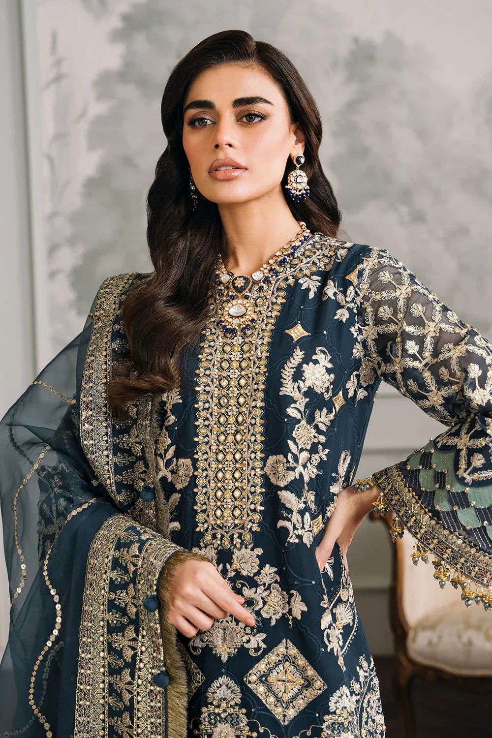 Baroque | Chantelle Embroidered Collection | CH12-01 -  Baroque Formal - Original Designer Dress - House of Maryam