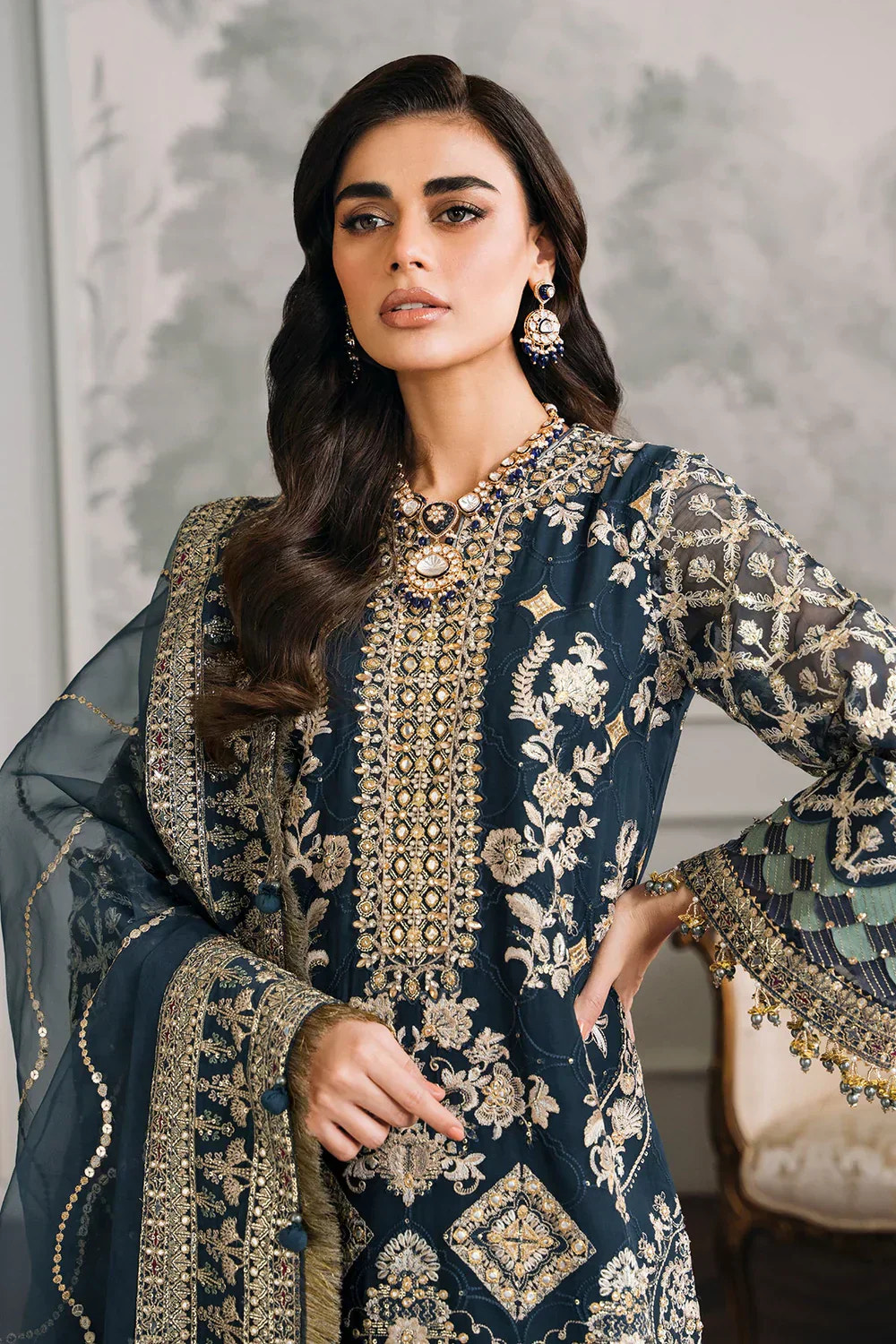Baroque | Chantelle Embroidered Collection | CH12-01 -  Baroque Formal - Original Designer Dress - House of Maryam