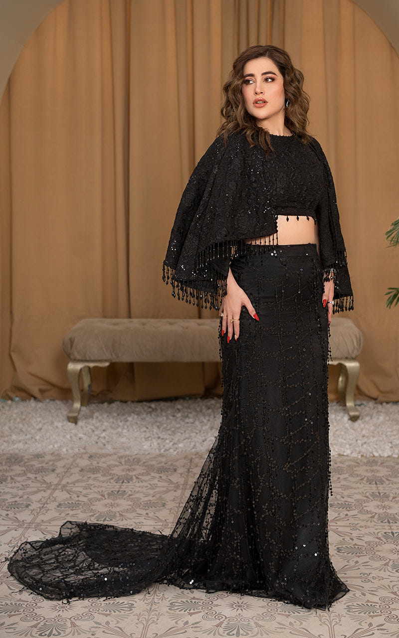 Threads and Motifs | Formal Dresses 25 | Embroidered Blouse With Embroidered Skirt And Embroidered Cape -  Threads and Motifs Ladies Clothes - Original Designer Dress - House of Maryam