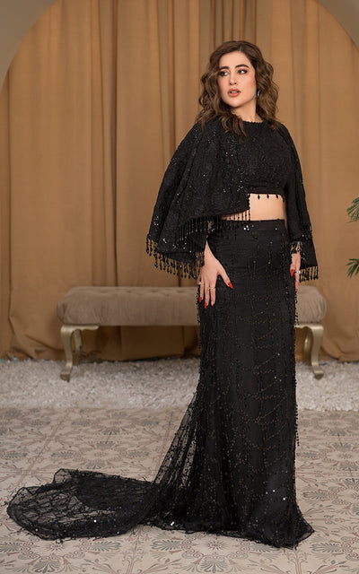Threads and Motifs | Formal Dresses 25 | Embroidered Blouse With Embroidered Skirt And Embroidered Cape -  Threads and Motifs Ladies Clothes - Original Designer Dress - House of Maryam