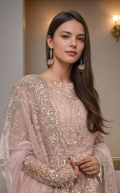 Threads and Motifs | Formal Dresses 25 | Net Embroidered Maxi -  Threads and Motifs Ladies Clothes - Original Designer Dress - House of Maryam