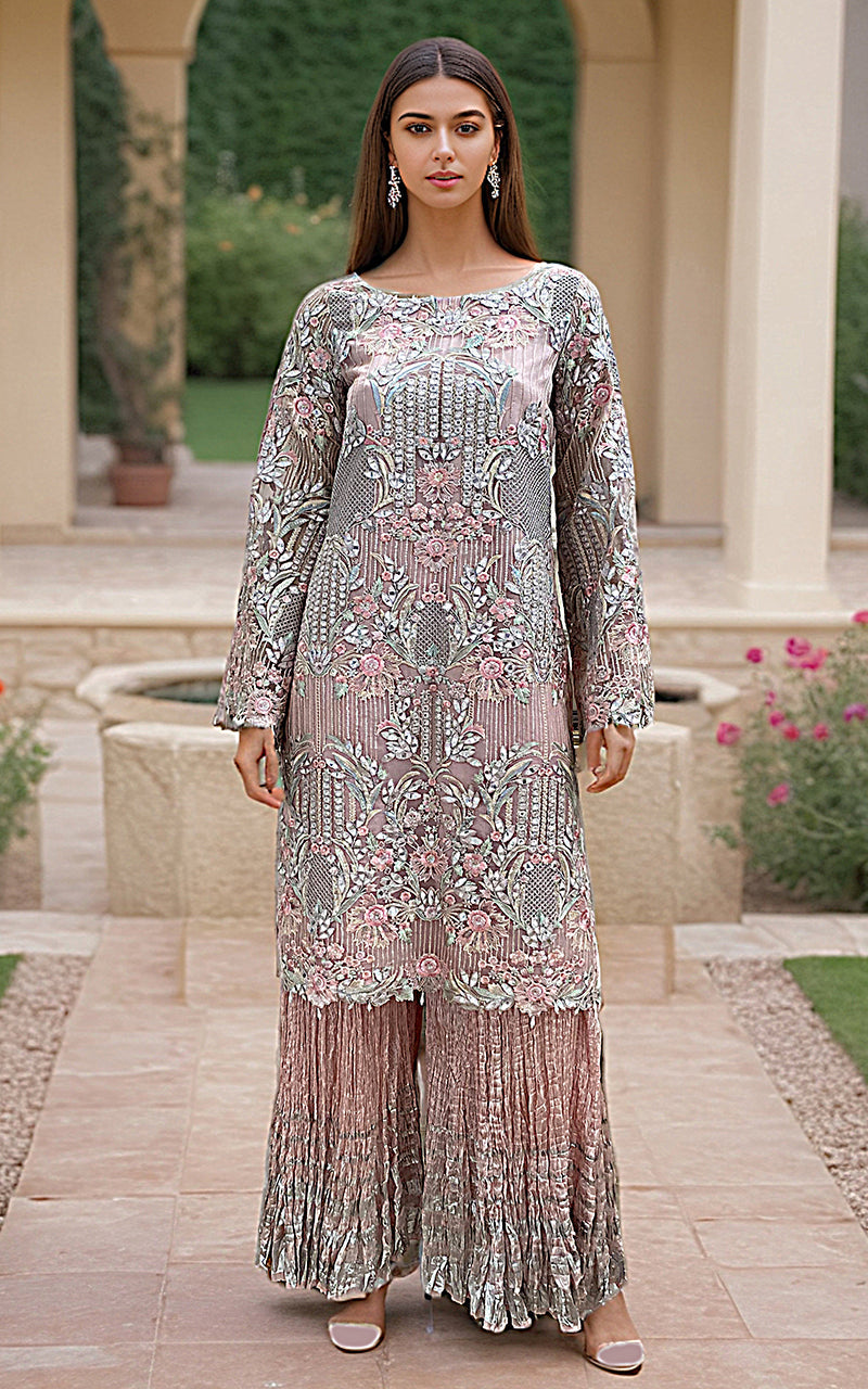Threads and Motifs | Formal Dresses 25 | Embroidered Shirt With Dupatta And Gharara -  Threads and Motifs Ladies Clothes - Original Designer Dress - House of Maryam