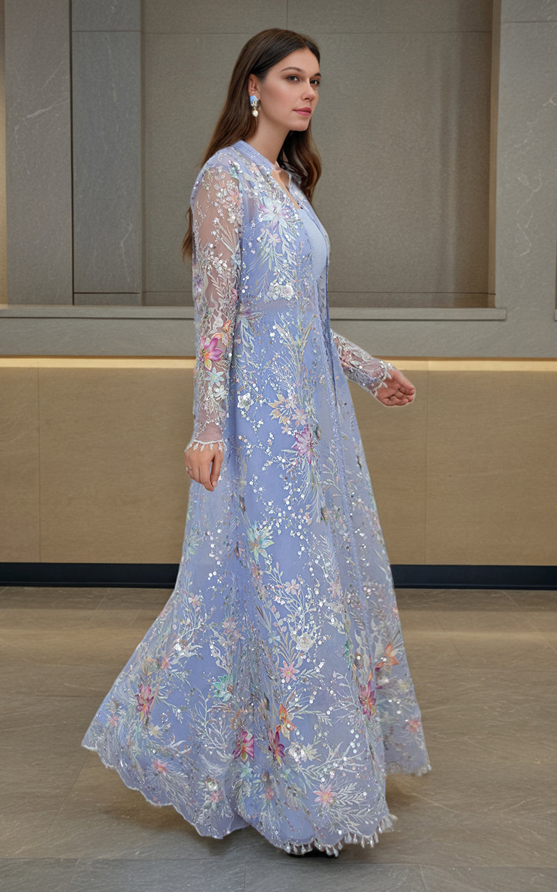 Threads and Motifs | Formal Dresses 25 | Net Embroidered Jacket -  Threads and Motifs Ladies Clothes - Original Designer Dress - House of Maryam