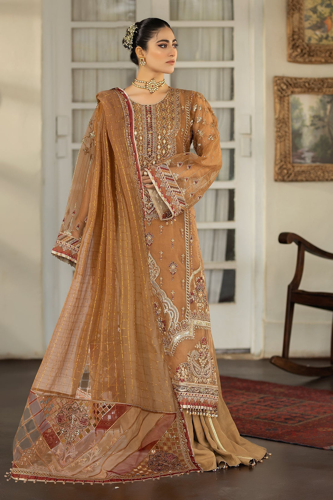 Raeesa Premium | Dehleez Formals | DL-1025 Tarz -E- Zameen by Designer Raeesa Premium - House of Maryam - Pakistani Designer Ethnic Wear in {{ shop.shopifyCountryName }}