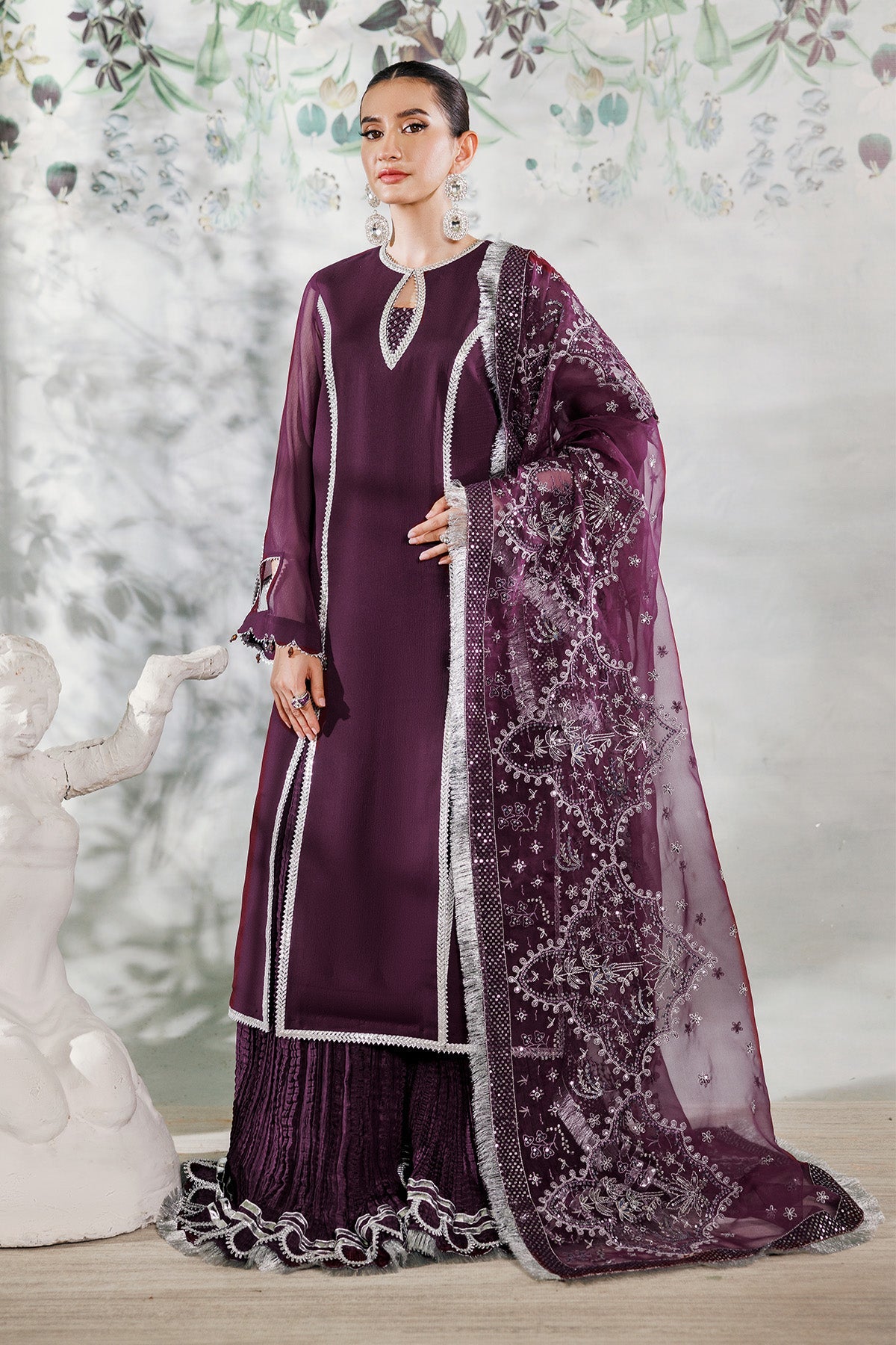 Alizeh | Ready to wear | Purple Dress 3 piece - RTW1023, image 4