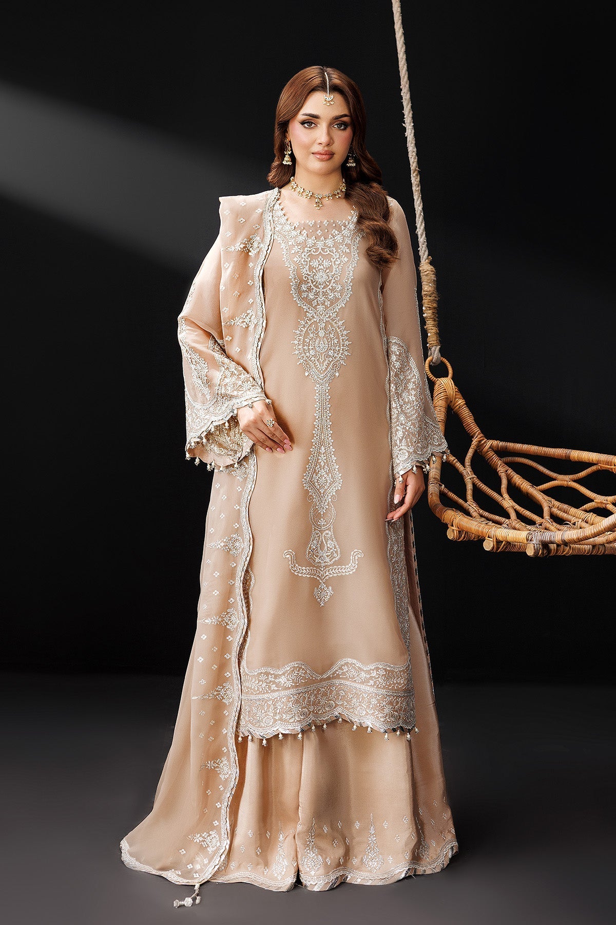 Alizeh | Dua Formals 26 | AF-DUA-3031-Gilded Lace, image 6