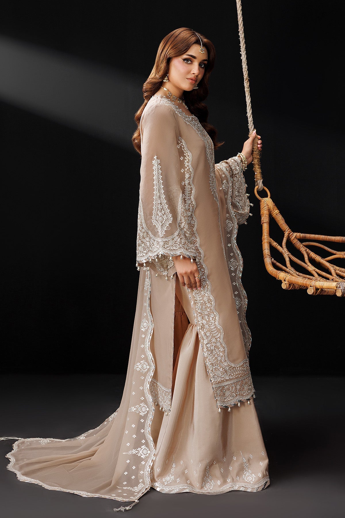 Alizeh | Dua Formals 26 | AF-DUA-3031-Gilded Lace, image 5