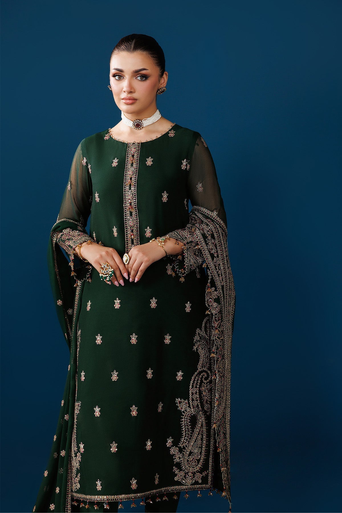 Alizeh | Dua Formals 26 | AF-DUA-3032-Regal Green-6