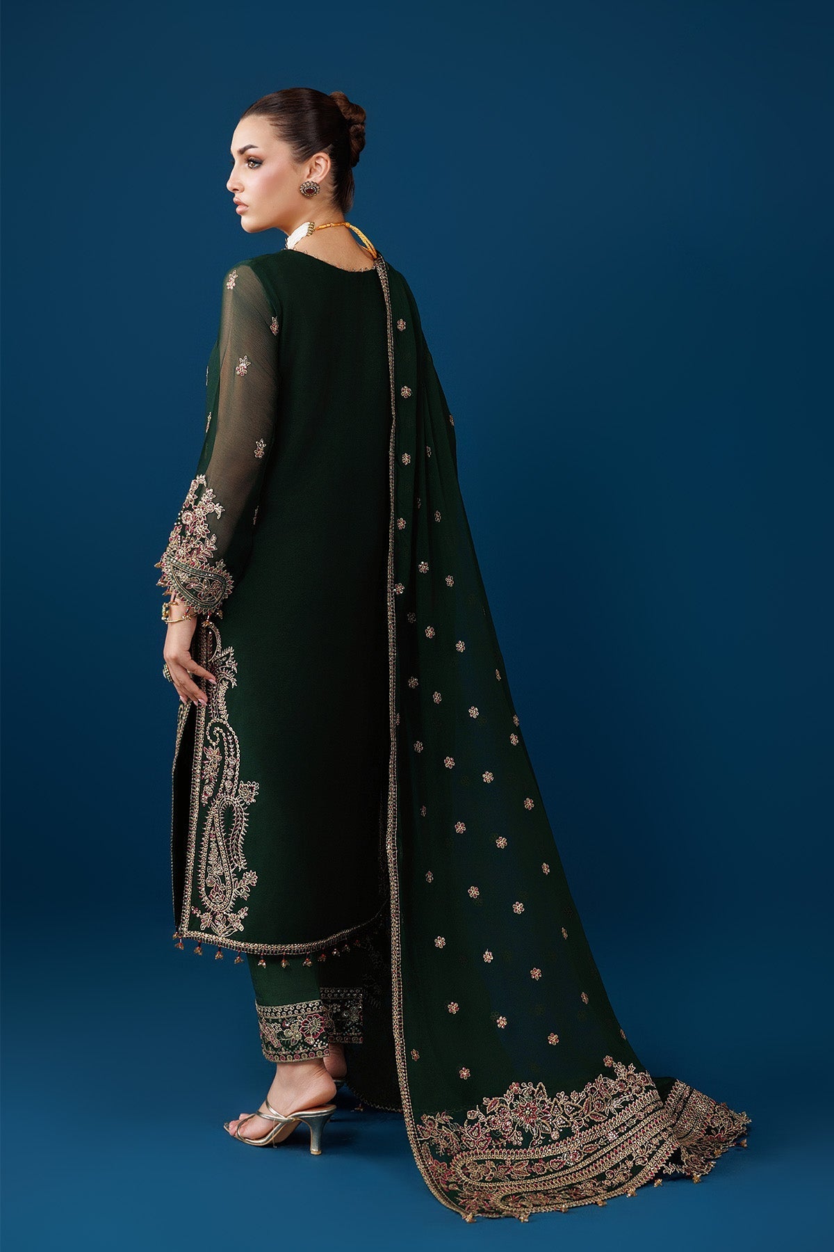 Alizeh | Dua Formals 26 | AF-DUA-3032-Regal Green-2
