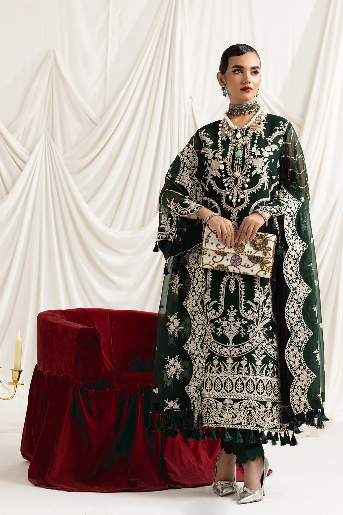 Alizeh | Formals Collection | Clara B (GREEN) -  Alizeh Formal - Original Designer Dress - House of Maryam