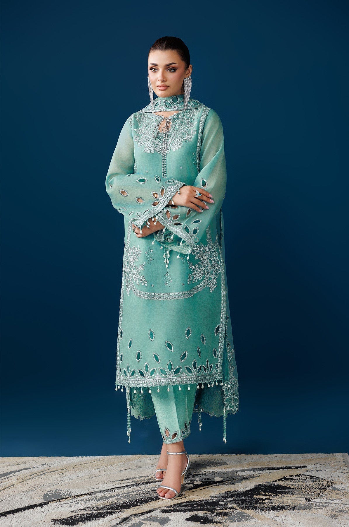 Alizeh | Dua Formals 26 | AF-DUA-3034-Sea Glass