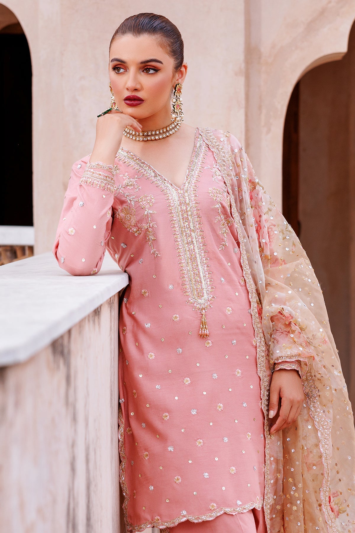 Mina Kashif | Shahbano Luxury Pret 24 | Amber -  Mina Kashif Luxury - Original Designer Dress - House of Maryam