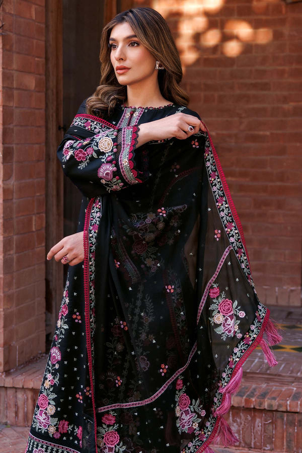 Farasha | Summer Weaves Embroidered Lawn | Ornate Noir -  Farasha Ladies Clothes - Original Designer Dress - House of Maryam