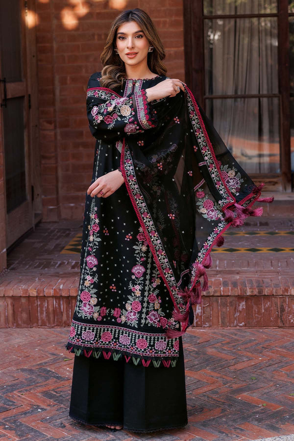 Farasha | Summer Weaves Embroidered Lawn | Ornate Noir -  Farasha Ladies Clothes - Original Designer Dress - House of Maryam