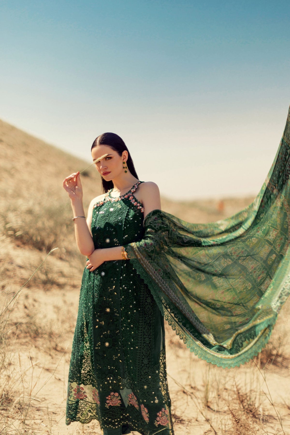 Noor By Saadia Asad | Eid Handwork Laserkari Lawn 24 | D8 -  Noor by Saadia Asad Luxury - Original Designer Dress - House of Maryam